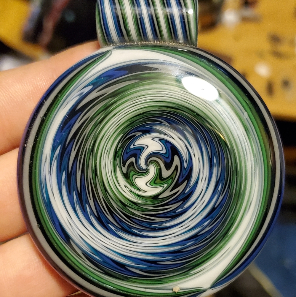 Wig wag glass blown pendant
